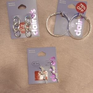 Claire's Silver Hoop Earrings Collection